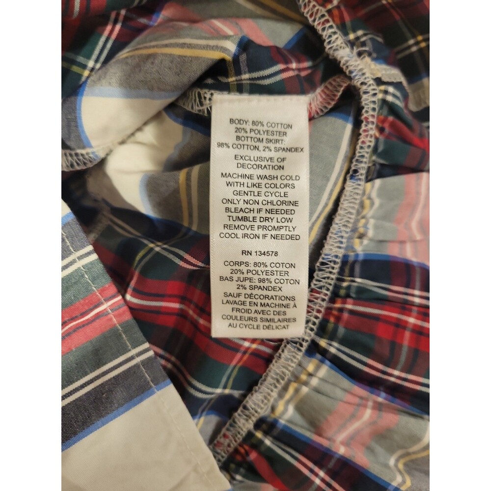 NWT Vineyard Vines Girls Tiered Plaid Dress Red Long Sleeve Preppy Coastal 7- 8 - Picture 8 of 10